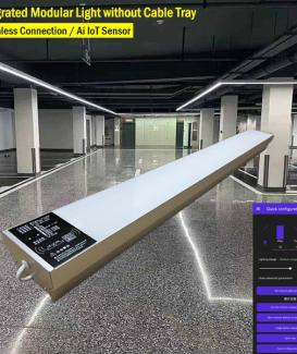 Custom Length Linkable 3m 6m 9m 30m Seamless Splicing Straight Aluminum Linear Light Fixture for Warehouse Office Parking