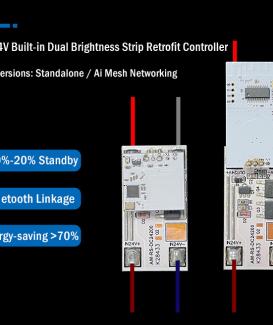 Low Voltage Inbuilt 12/24V Auto Dimming Motion Sensor Controller with Dual Brightness Mode 300W Load 12A